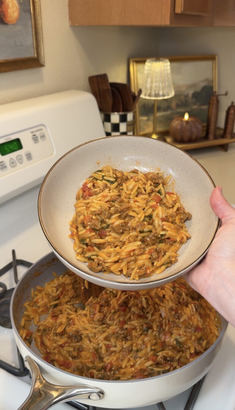 One Pot Italian Sausage Orzo